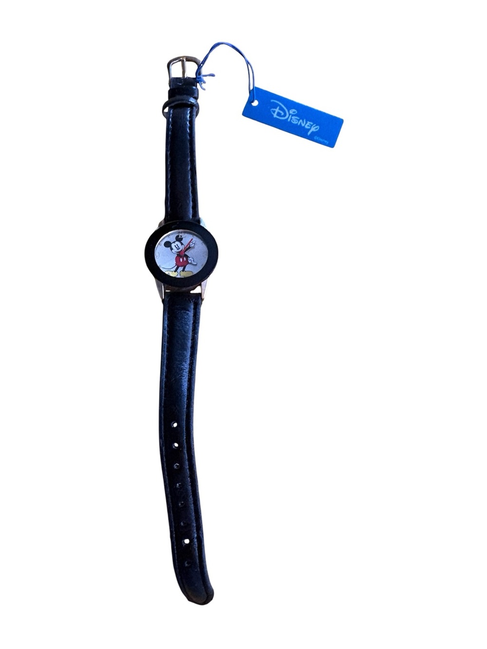 Disney Black Strap Mickey Mouse Wristwatch with Disney Tag. NWT